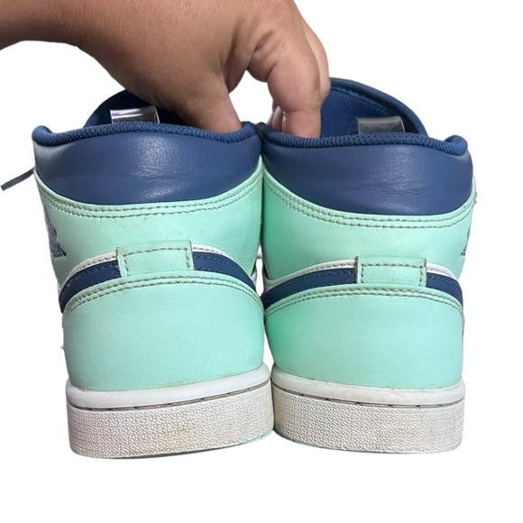 Nike Air Jordan 1 Mid "Blue Mint" Sneakers Size Men's 8.5 - Picture 6 of 13